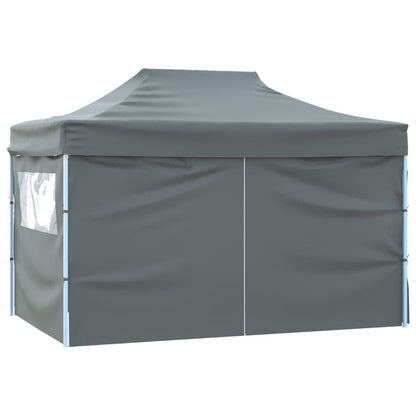 Tenda Pieghevole Pop-Up 4 Pareti Laterali 3x4,5 m Antracite