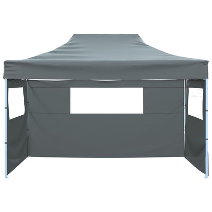 Tenda Pieghevole con 3 Pareti 3x4,5 m Antracite