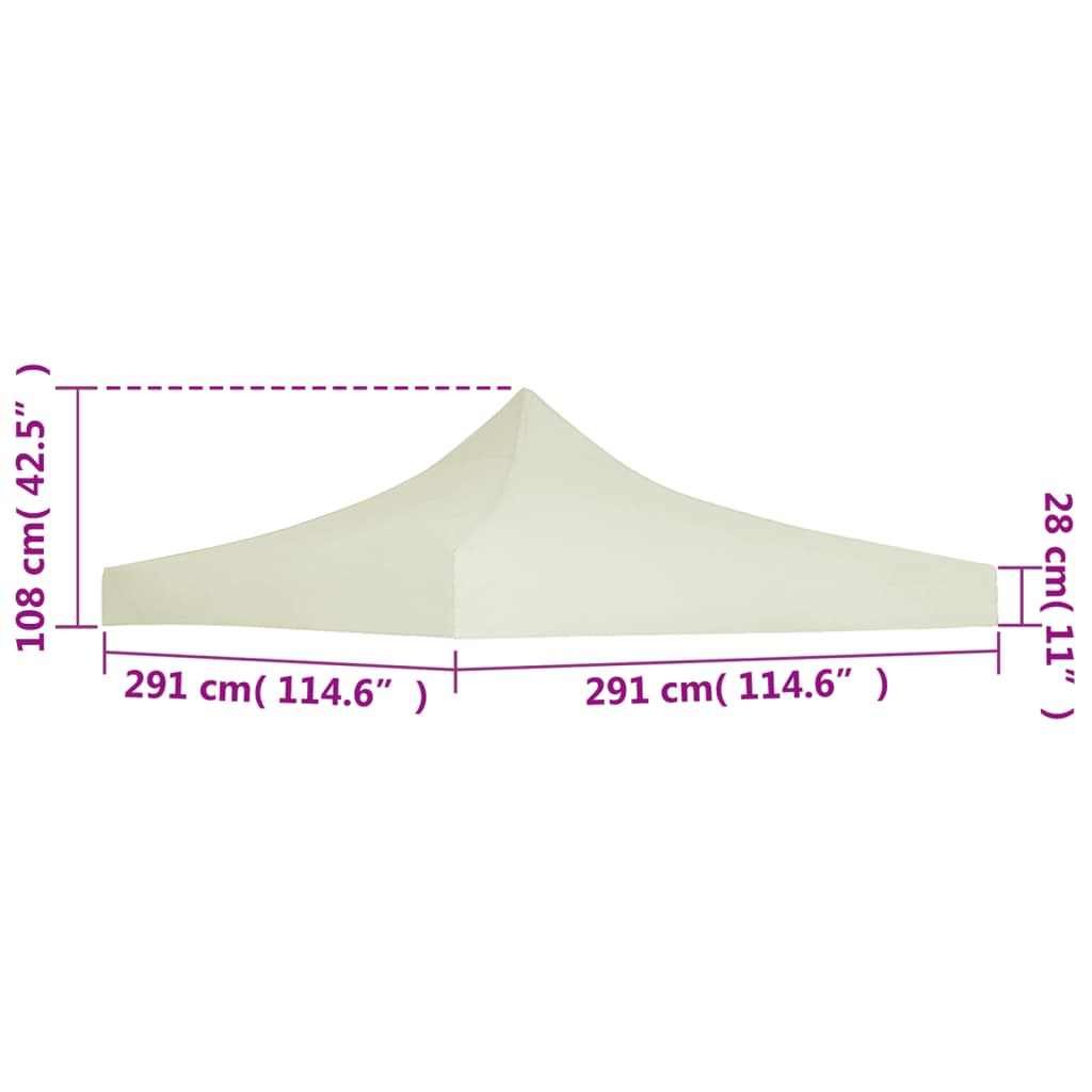 Tetto per Tendone per Feste 3x3 m Crema