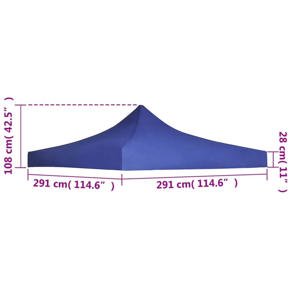 Tetto per Tendone per Feste 3x3 m Blue
