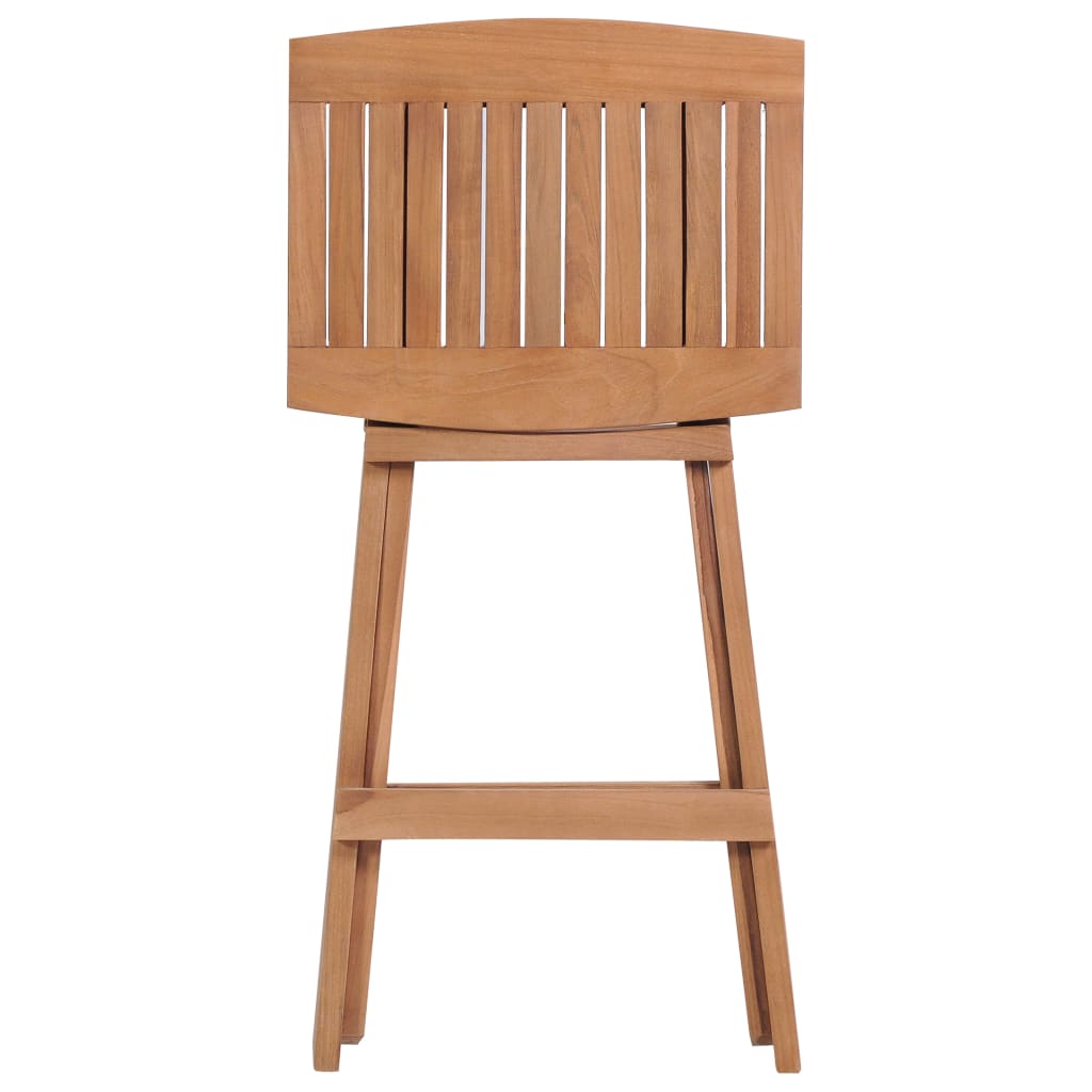 Sgabelli da Bar Pieghevoli 4 pz in Legno Massello di Teak