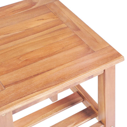 Tavolino da Salotto 40x40x50 cm Quadrato Legno Massello di Teak