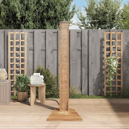 Doccia da Giardino in Legno Massello di Teak 70x75x204cm