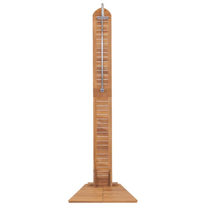 Doccia da Giardino in Legno Massello di Teak 70x75x204cm