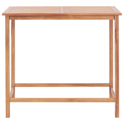 Tavolo da Bar per Esterni 120x65x110 cm Massello di Teak
