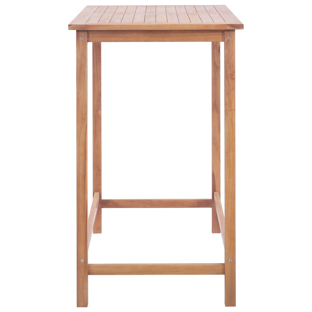 Tavolo da Bar per Esterni 120x65x110 cm Massello di Teak