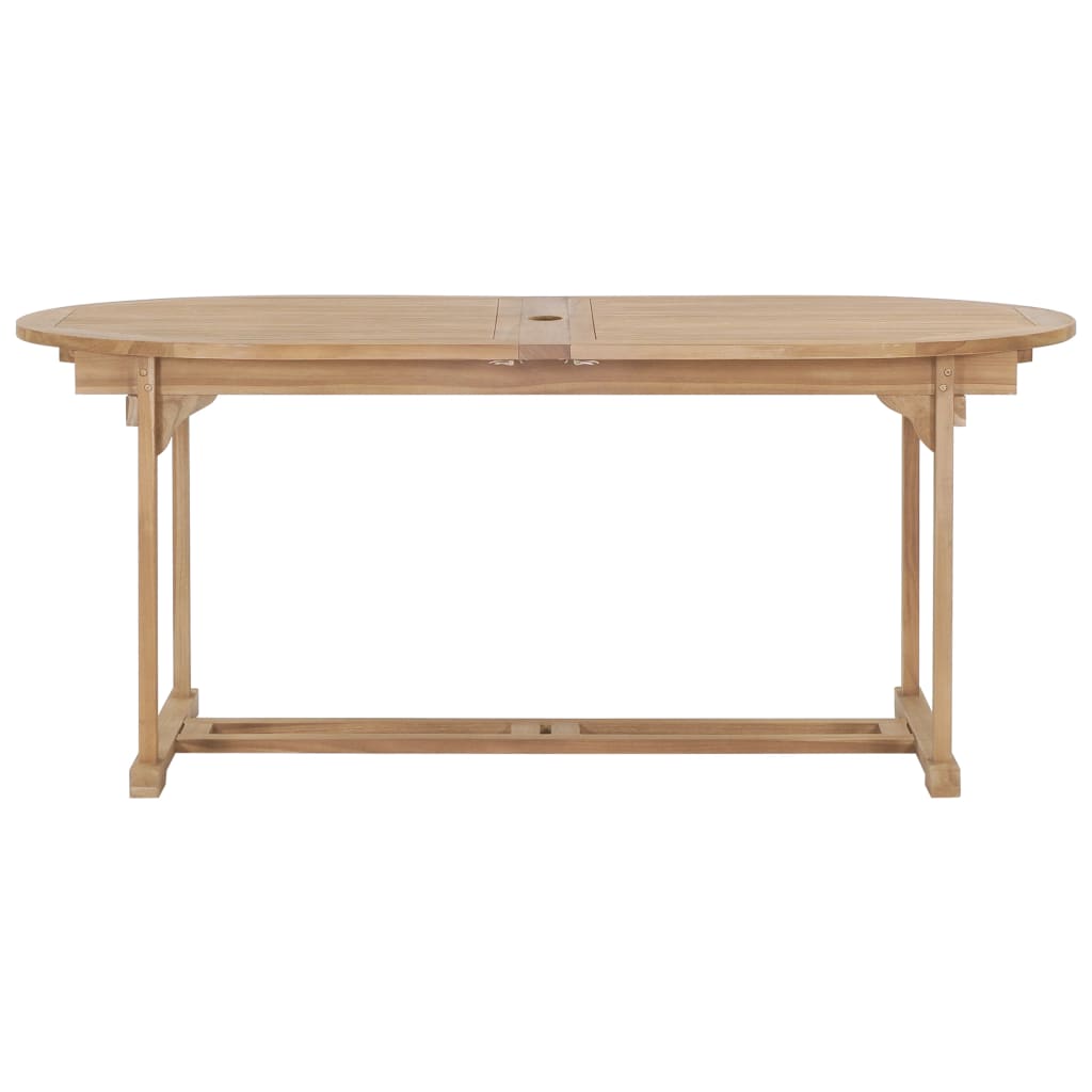 Tavolo da Giardino Allungabile 180-280x100x75cm in Teak Ovale