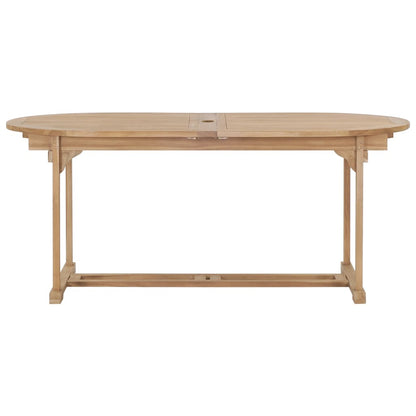 Tavolo da Giardino Allungabile 180-280x100x75cm in Teak Ovale