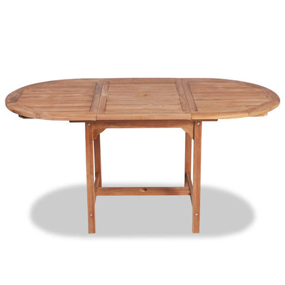Tavolo da Giardino Allungabile (110-160)x80x75cm Teak Massello