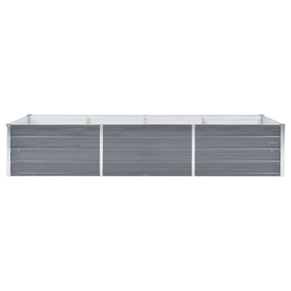Letto Rialzato Giardino in Acciaio Zincato 240x80x45 cm Grigio
