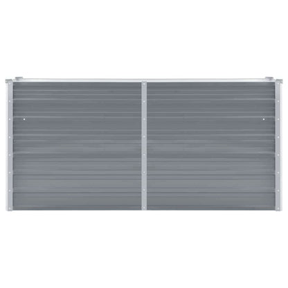 Letto Rialzato Giardino in Acciaio Zincato 160x40x77 cm Grigio