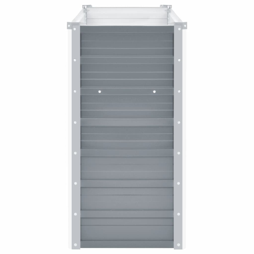 Letto Rialzato Giardino in Acciaio Zincato 160x40x77 cm Grigio