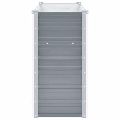 Letto Rialzato Giardino in Acciaio Zincato 160x40x77 cm Grigio
