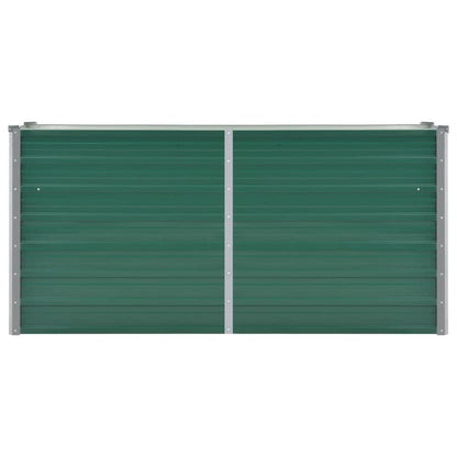 Letto Rialzato Giardino in Acciaio Zincato 160x40x77 cm Verde