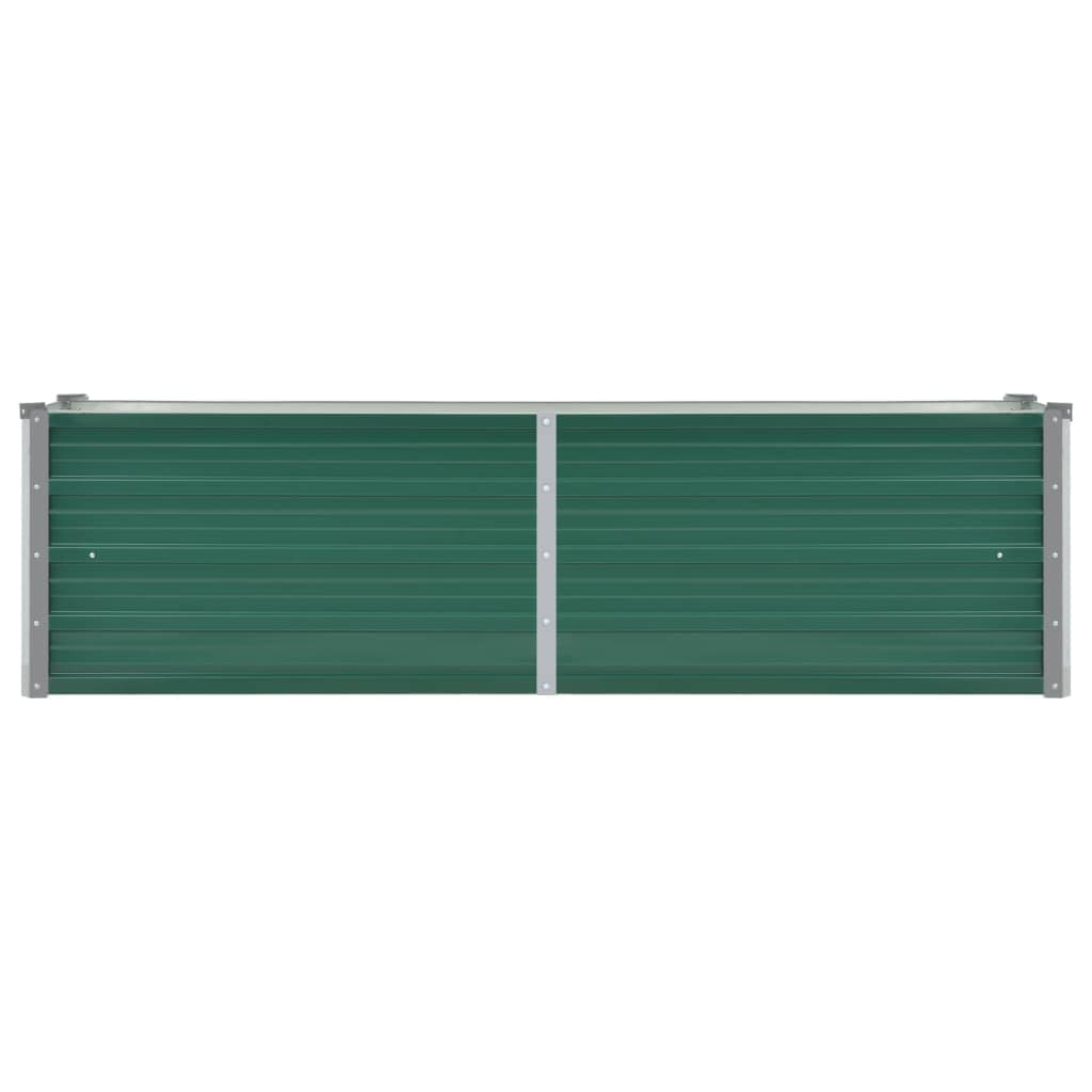 Letto Rialzato Giardino in Acciaio Zincato 160x40x45 cm Verde
