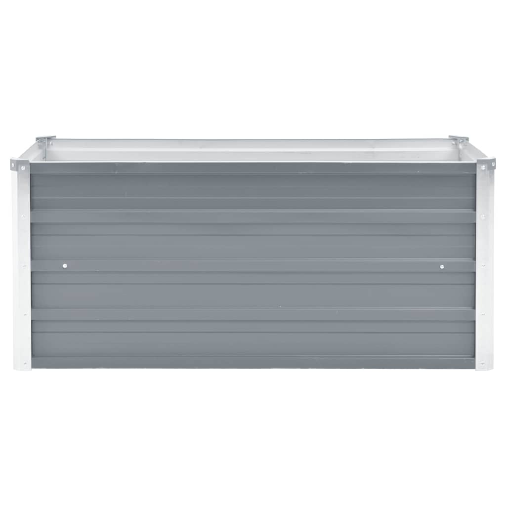 Letto Rialzato Giardino in Acciaio Zincato 100x40x45 cm Grigio