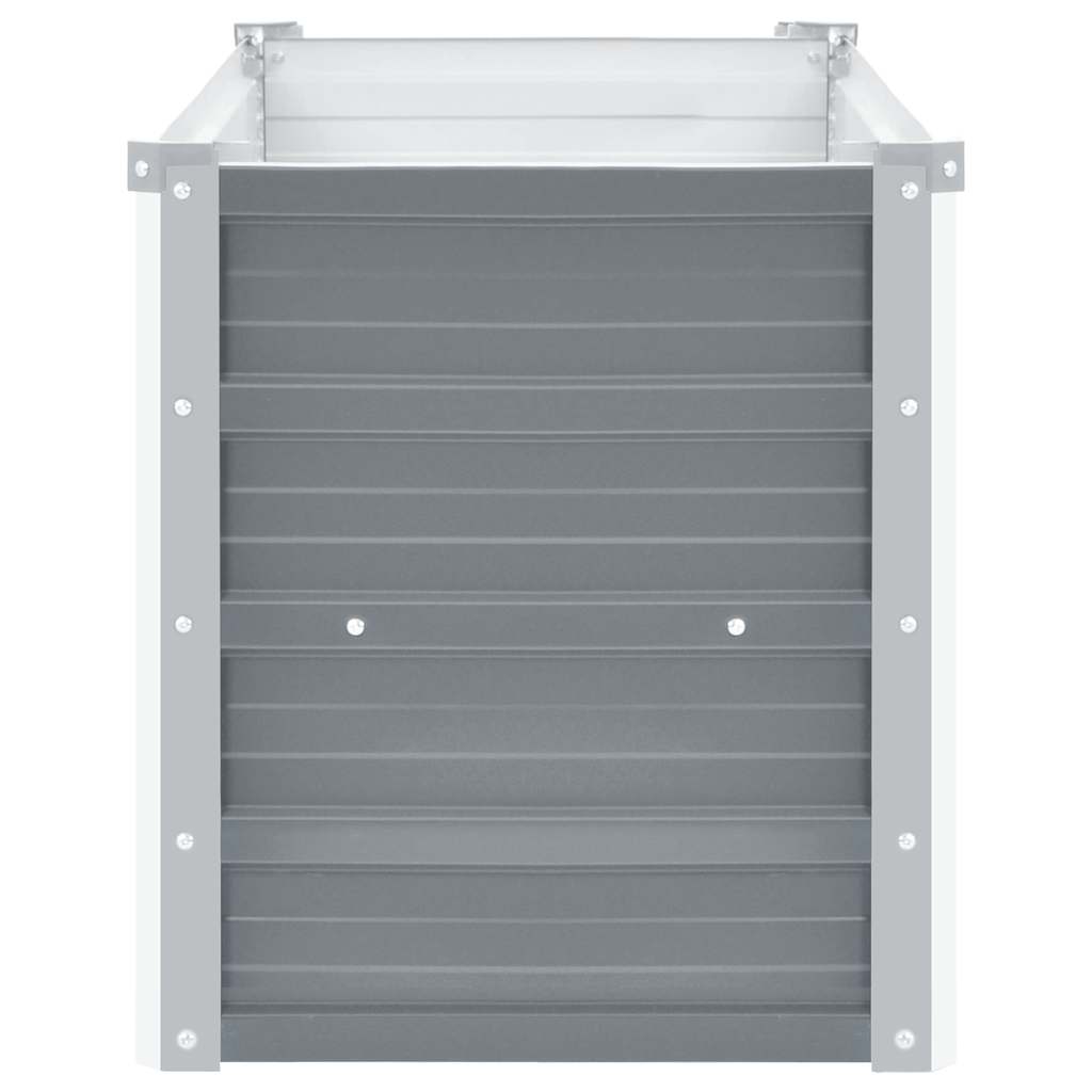 Letto Rialzato Giardino in Acciaio Zincato 100x40x45 cm Grigio