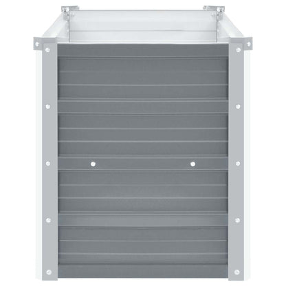 Letto Rialzato Giardino in Acciaio Zincato 100x40x45 cm Grigio