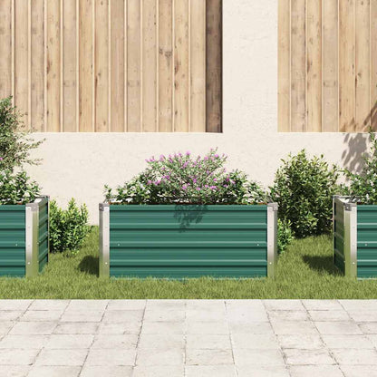 Letto Rialzato Giardino in Acciaio Zincato 100x40x45 cm Verde