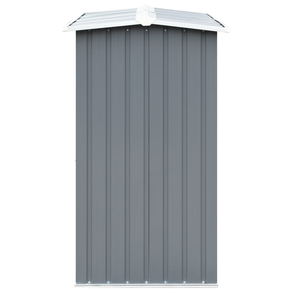 Capannone da Giardino in Acciaio Zincato 172x91x154cm Grigio