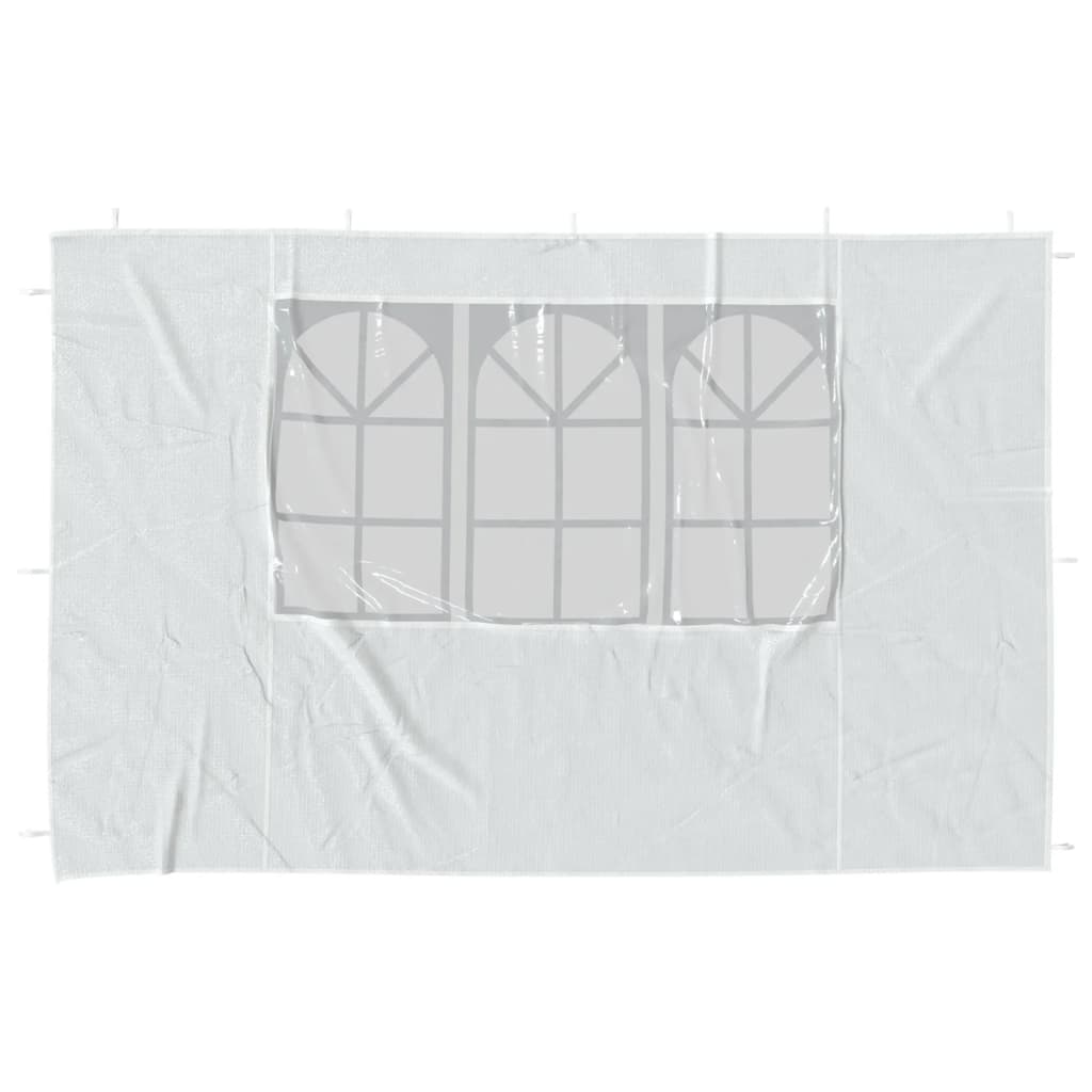 Parete per Tendostruttura in PE  2pz con Finestra Bianco