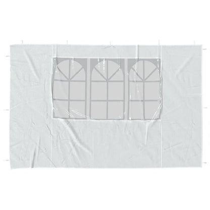 Parete per Tendostruttura in PE  2pz con Finestra Bianco