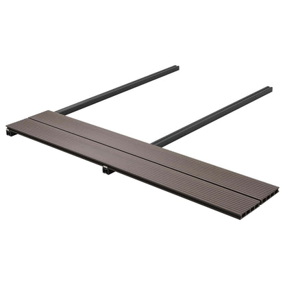 Pavimento da Deck 6 pcs Marrone Scuro WPC