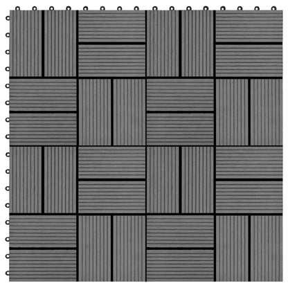 Piastrelle per Decking in WPC 11 pz 30x30cm 1 mq Grigio