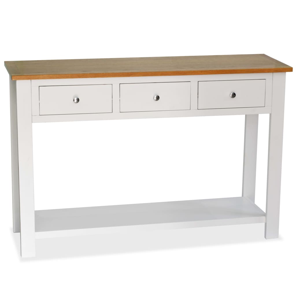 Tavolo Consolle 118x35x77 cm in Massello di Rovere