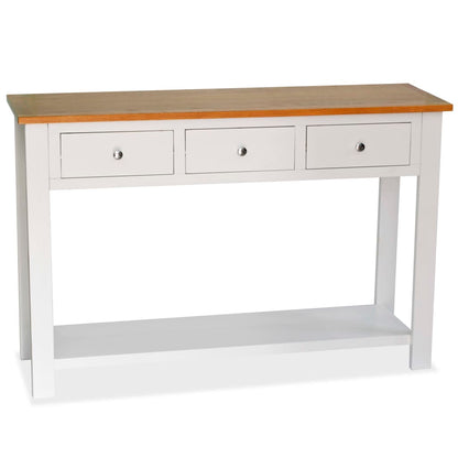 Tavolo Consolle 118x35x77 cm in Massello di Rovere