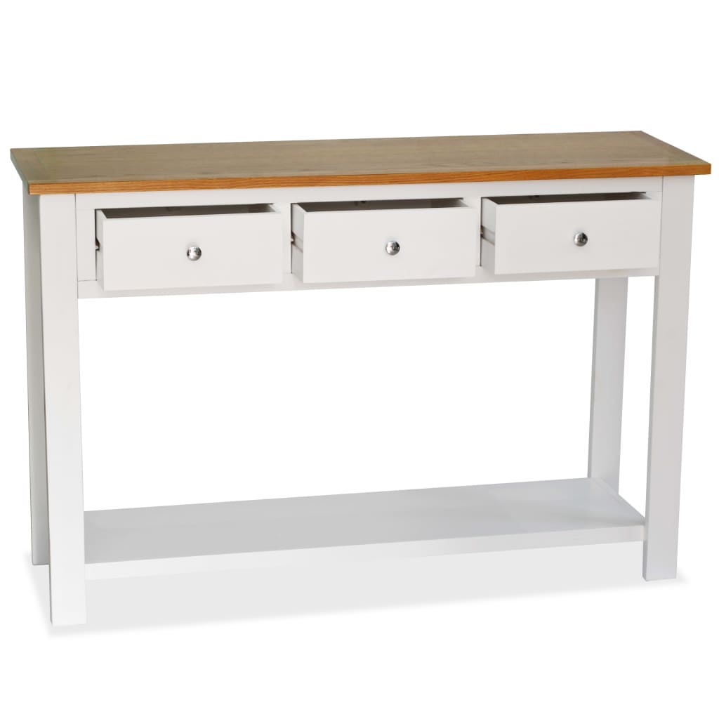 Tavolo Consolle 118x35x77 cm in Massello di Rovere