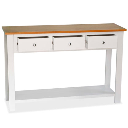 Tavolo Consolle 118x35x77 cm in Massello di Rovere