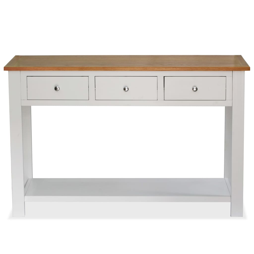 Tavolo Consolle 118x35x77 cm in Massello di Rovere