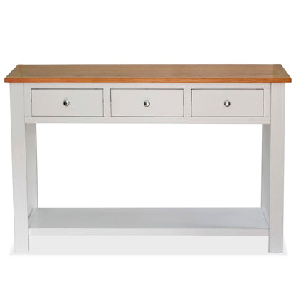 Tavolo Consolle 118x35x77 cm in Massello di Rovere
