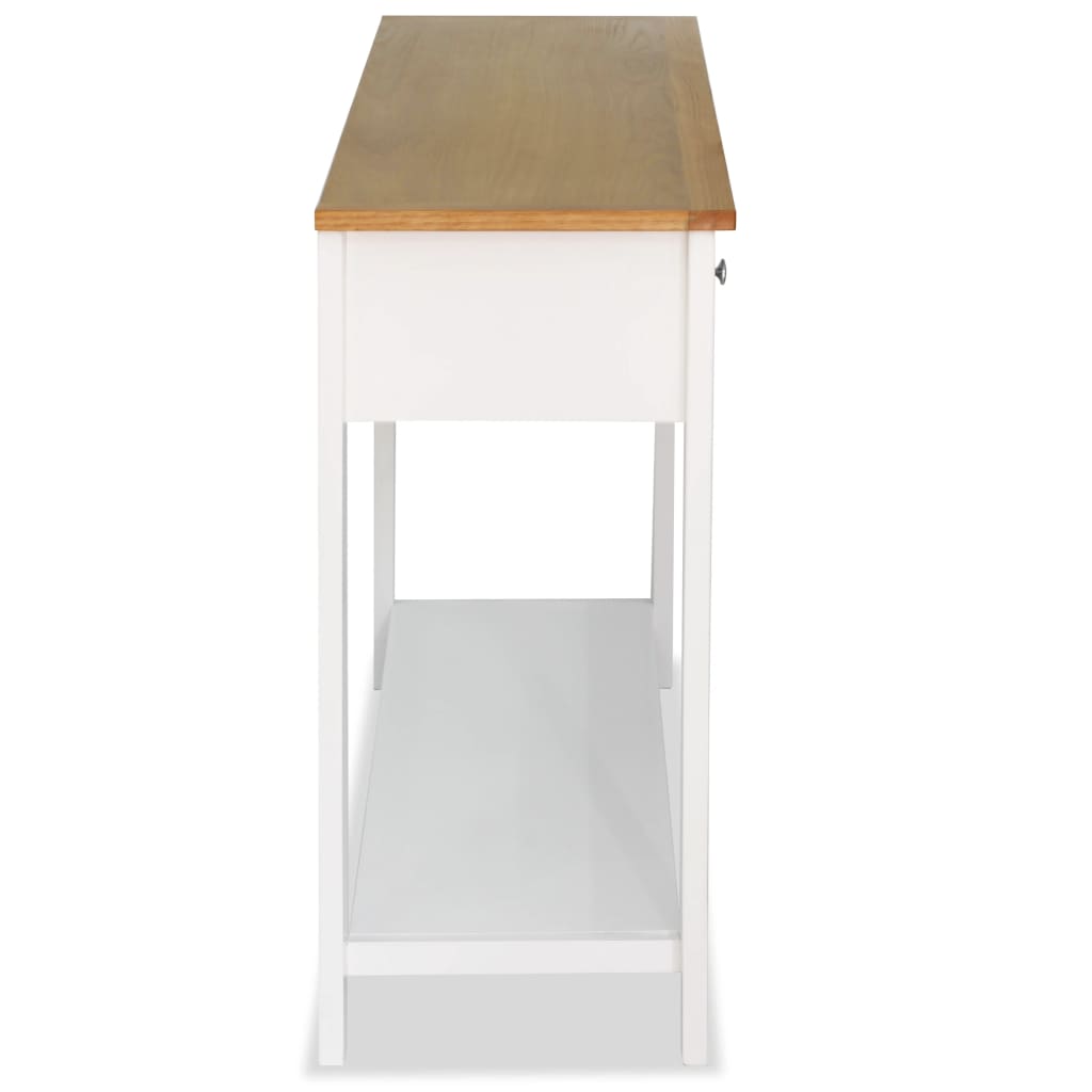 Tavolo Consolle 118x35x77 cm in Massello di Rovere