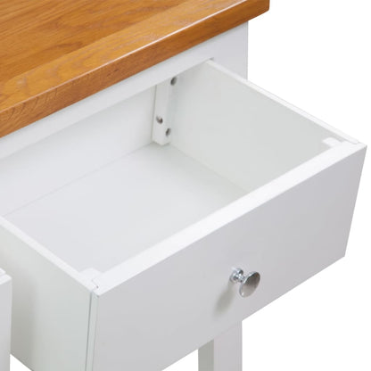 Tavolo Consolle 83x30x73 cm in Massello di Rovere