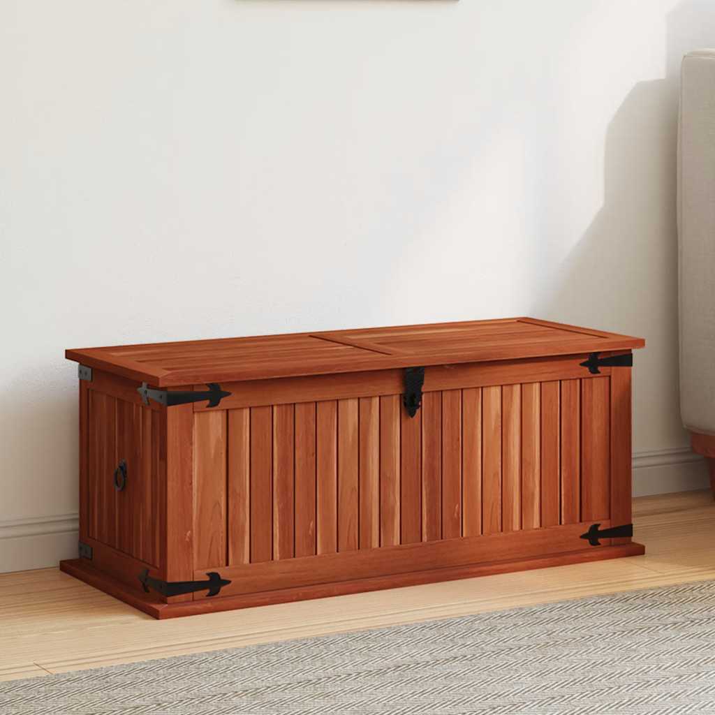 Cassapanca 79x34x32 cm in Legno Massello di Acacia
