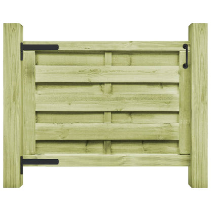 Cancello da Giardino in Legno di Pino Impregnato 100x75cm Verde