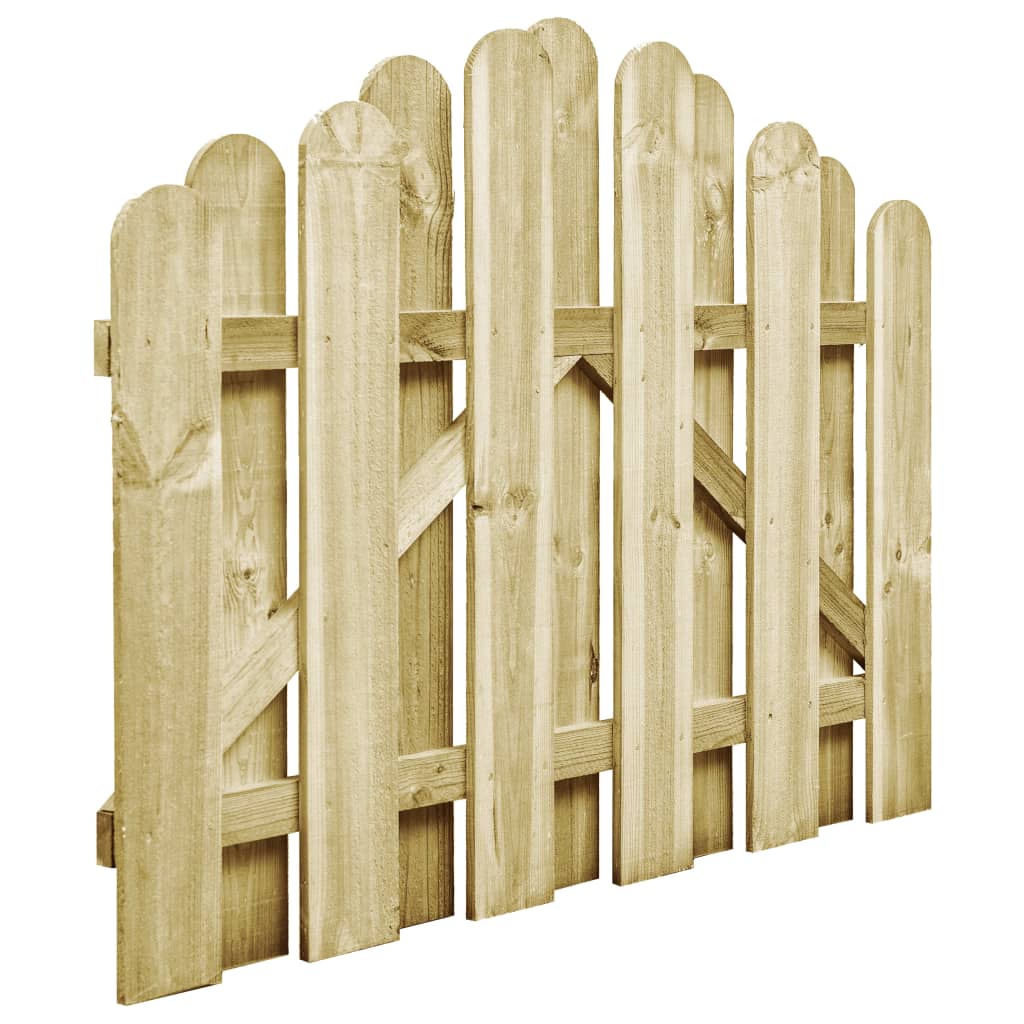 Cancello da Giardino in Legno di Pino Impregnato 100x75 cm