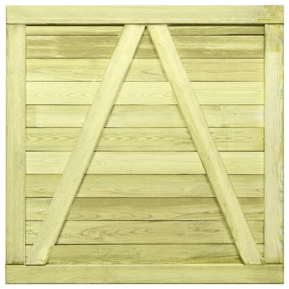 Cancello da Giardino in Legno di Pino Impregnato 100x100 cm