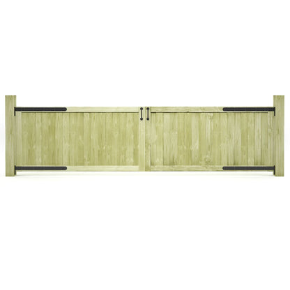 Cancelli da Giardino 2 pz in Legno di Pino Impregnato 300x75 cm
