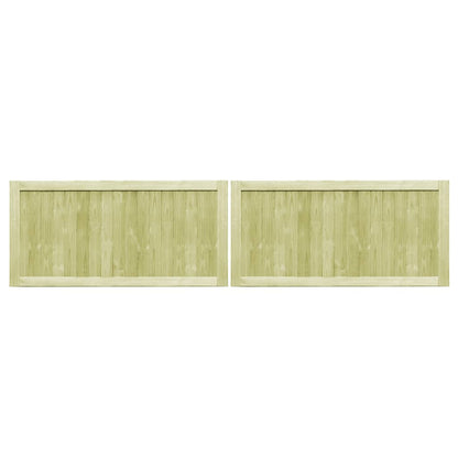 Cancelli da Giardino 2 pz in Legno di Pino Impregnato 300x75 cm