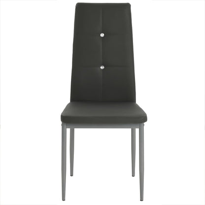 Sedie da Pranzo 6 pz in Similpelle Grigio