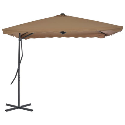 Ombrellone da Esterni con Palo in Acciaio 250x250cm Tortora