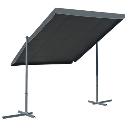 Gazebo con Tetto Retrattile Inclinabile 350x253x196cm Antracite