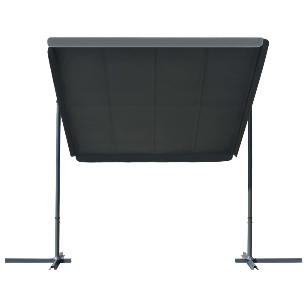 Gazebo con Tetto Retrattile Inclinabile 350x253x196cm Antracite