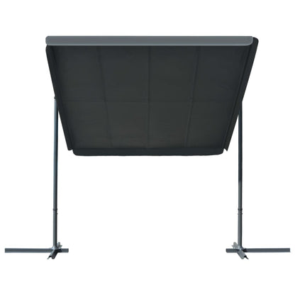 Gazebo con Tetto Retrattile Inclinabile 350x253x196cm Antracite