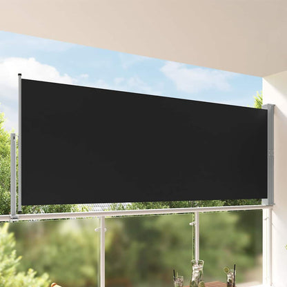 Tenda da Sole Laterale Retrattile 140 x 300 cm Nera