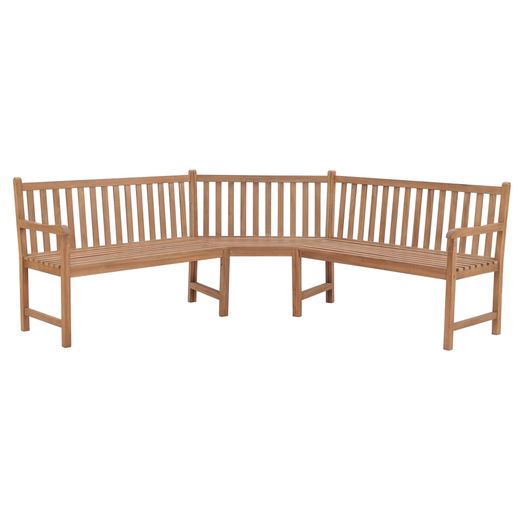 Panchina da Giardino ad Angolo 202x202x90cm Legno Massello Teak