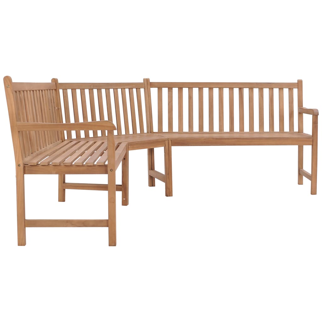 Panchina da Giardino ad Angolo 202x202x90cm Legno Massello Teak